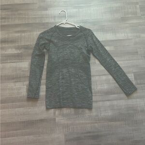 Gray Long Sleeve Lululemon Athletic Top
